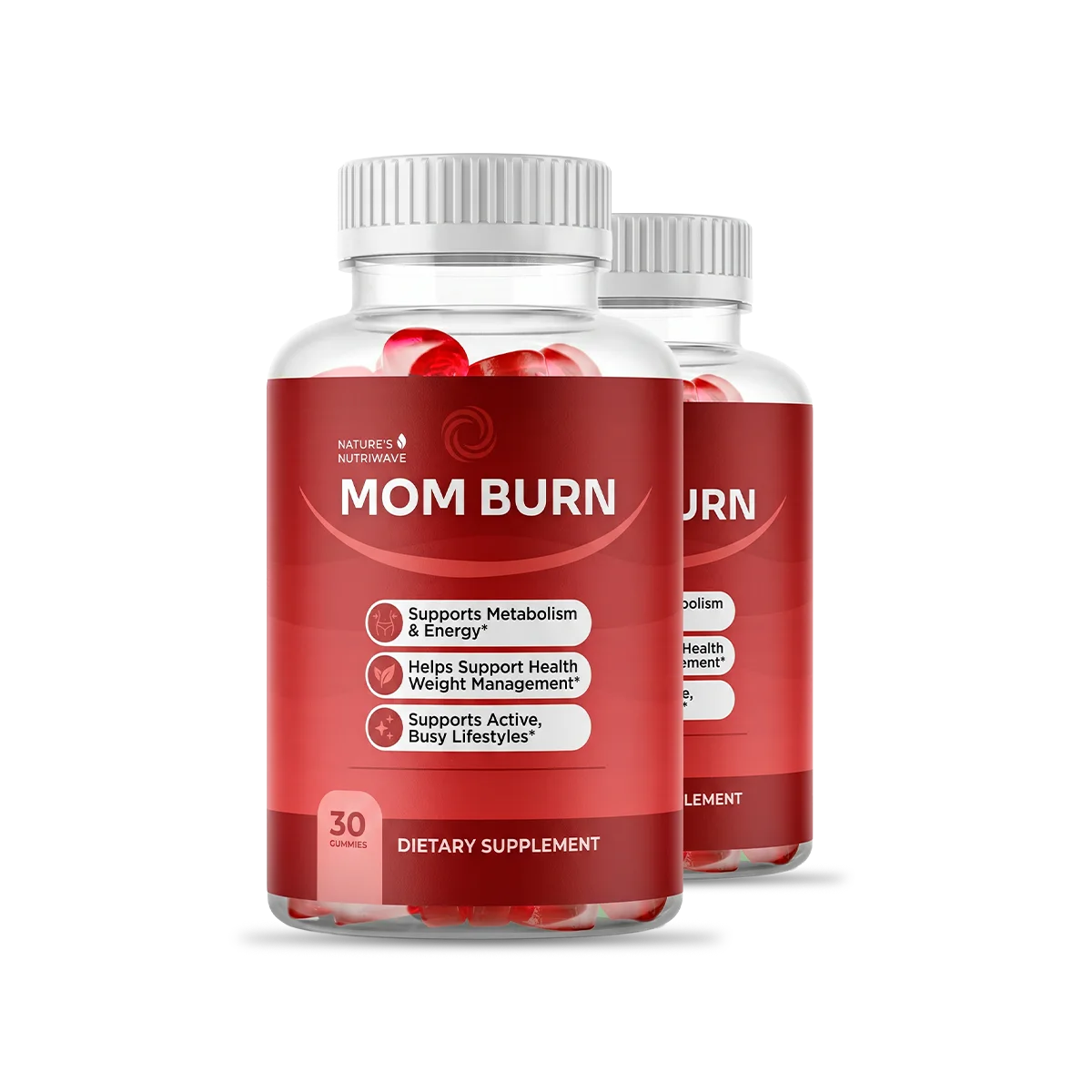 MomBurn two-bottle pack of ACV and BHB weight loss gummies