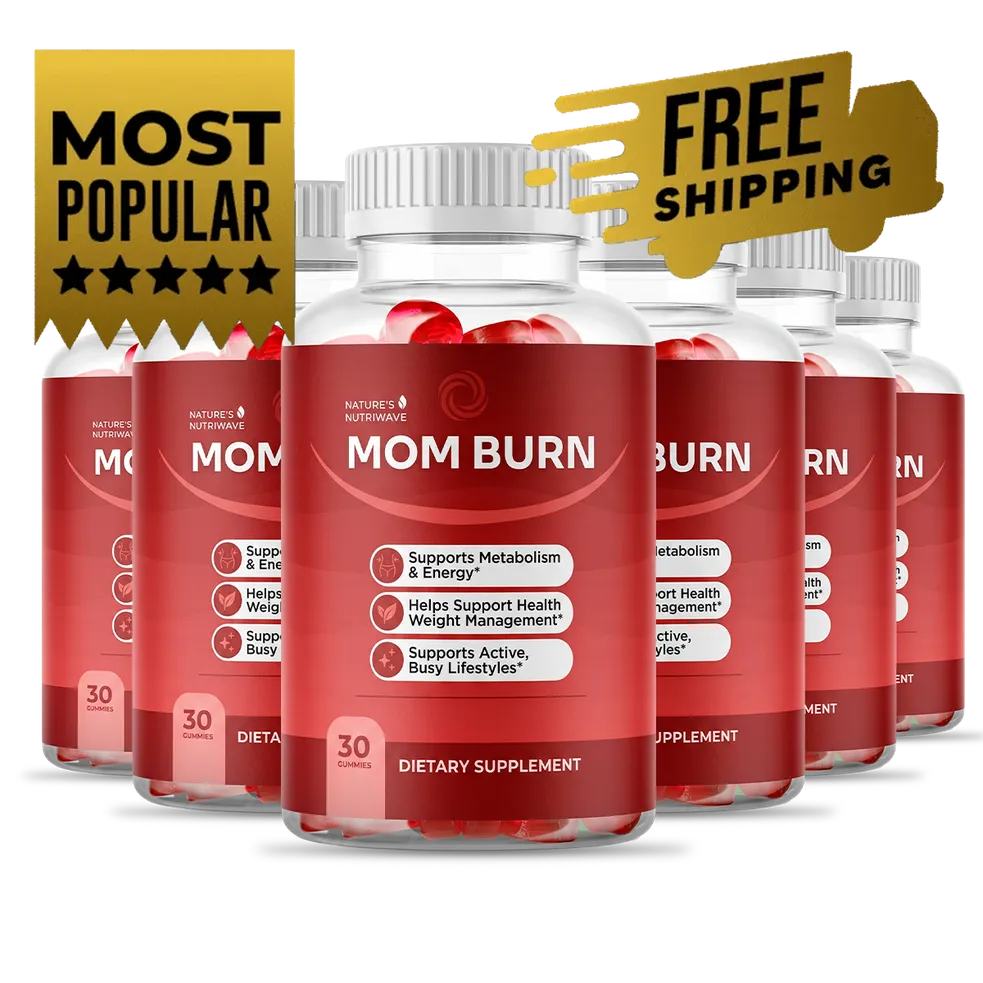 MomBurn 6-bottle best-value weight loss gummy package with free shipping