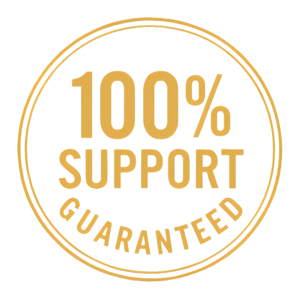MomBurn 100 percent support guaranteed follow-up badge